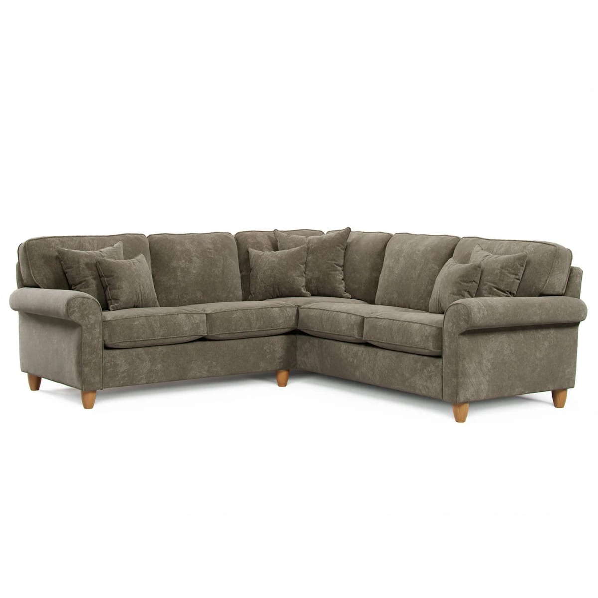 COASTAL Fabric 4 Seater Corner Sofa - Right Hand Facing - Winter Moss