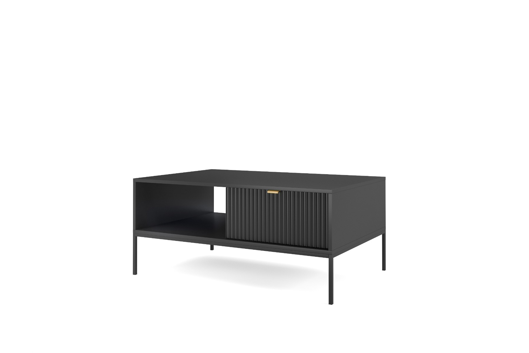 Dyfed Coffee Table 104cm - Black - Moonlight Interiors