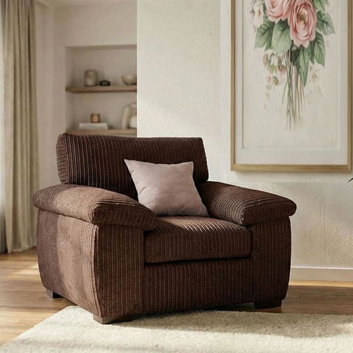 Armchair - CORDURA Jumbo Cord Chair Chocolate - Home Done