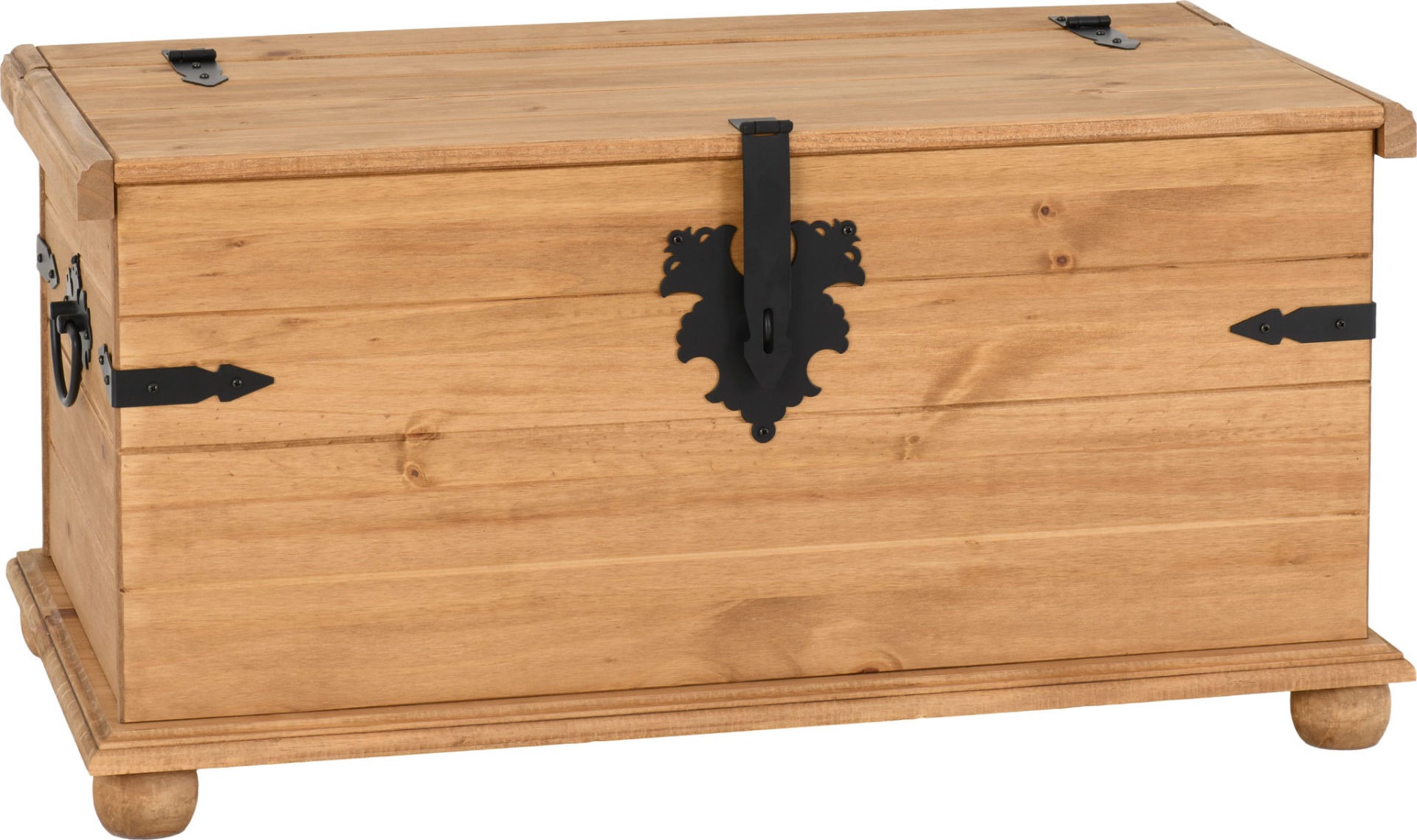 Corona Single Storage Chest - Distressed Waxed Pine - Budget Deals