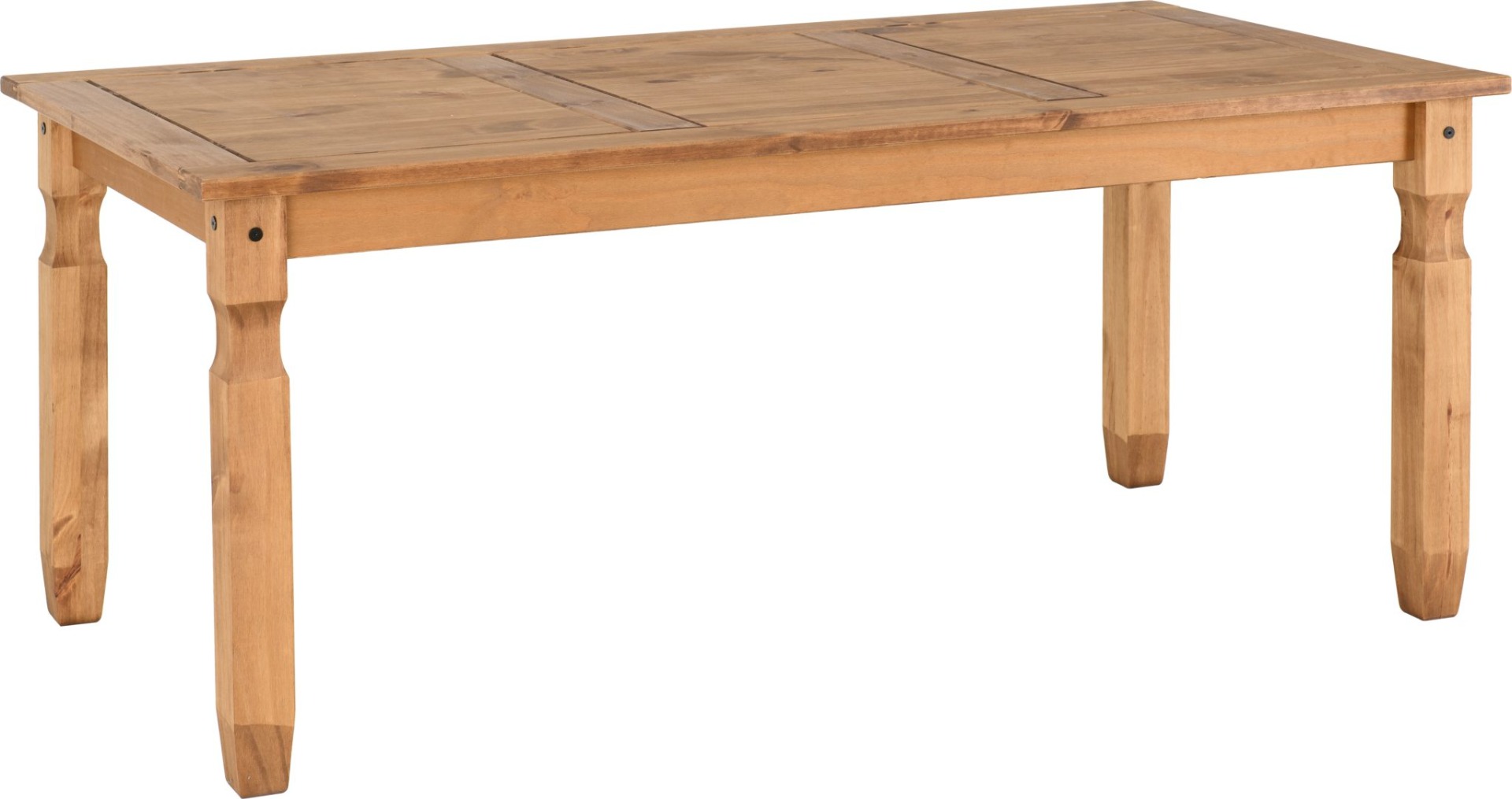 Corona 6' Dining Table - Distressed Waxed Pine - Budget Deals