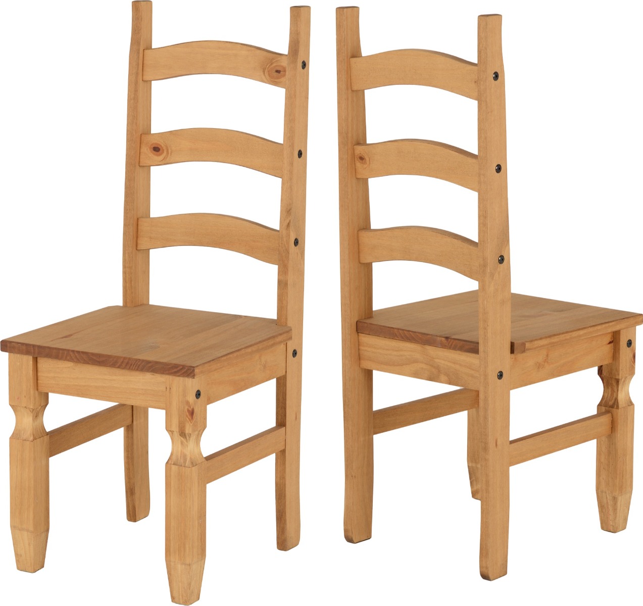 Corona Chair (Box of 2) - Distressed Waxed Pine - Budget Deals