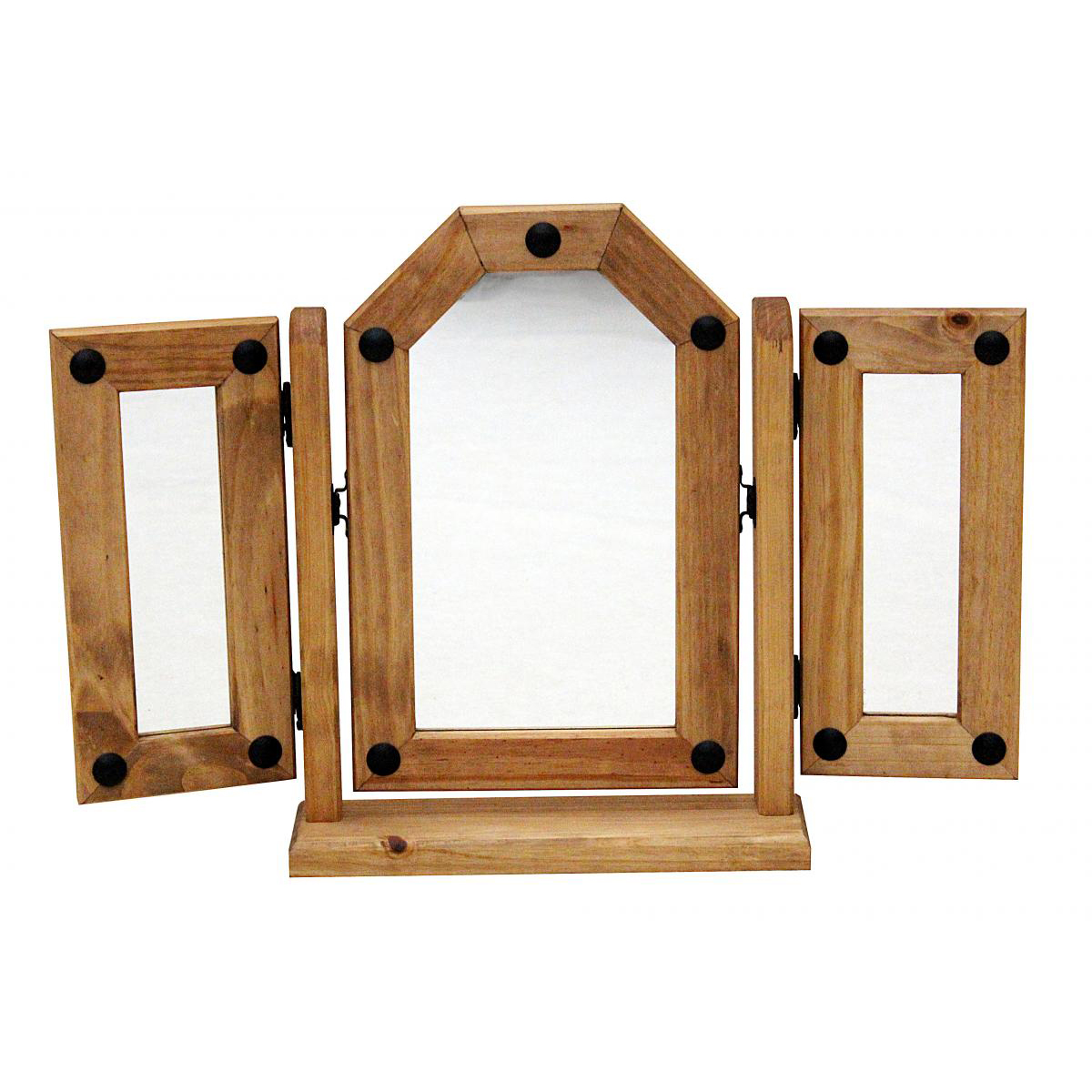 Waltham Triple Solid Waxed Light Pine Vanity Mirror - Natural - Sigrid Mills
