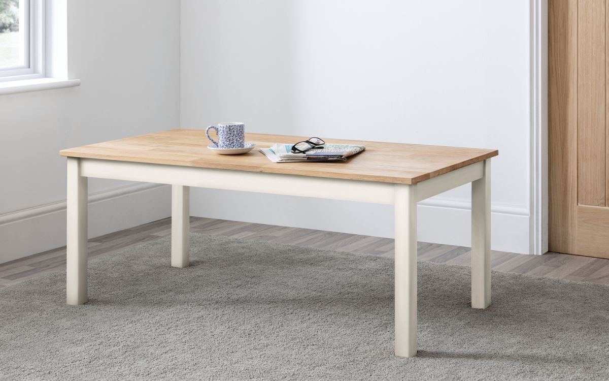 Coxmoor Coffee Table - Ivory & Oak - JB Collections