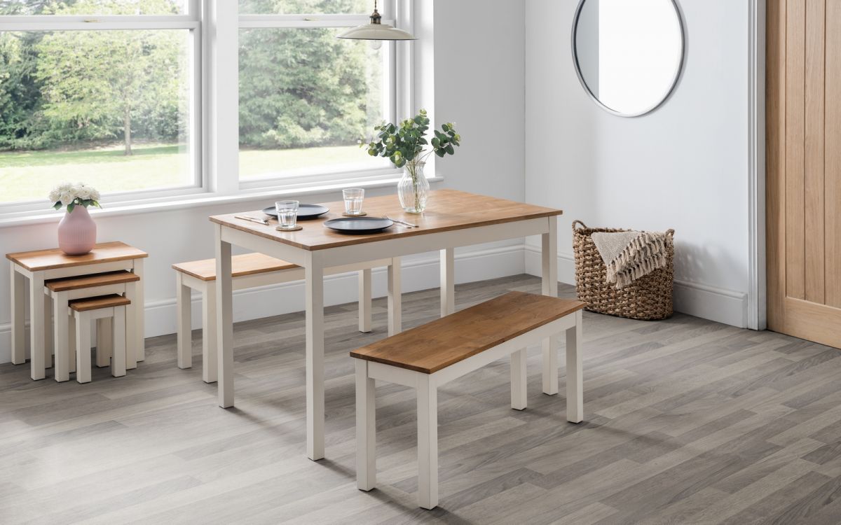 Coxmoor Bench - Ivory & Oak - JB Collections