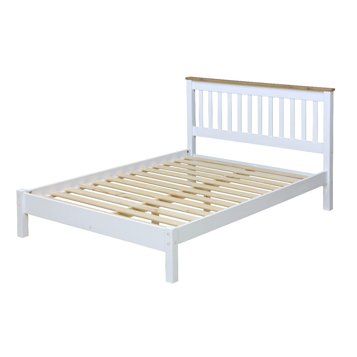 Capri White Pine Bed Frame - Double 4ft6 - Colton & Sawyer
