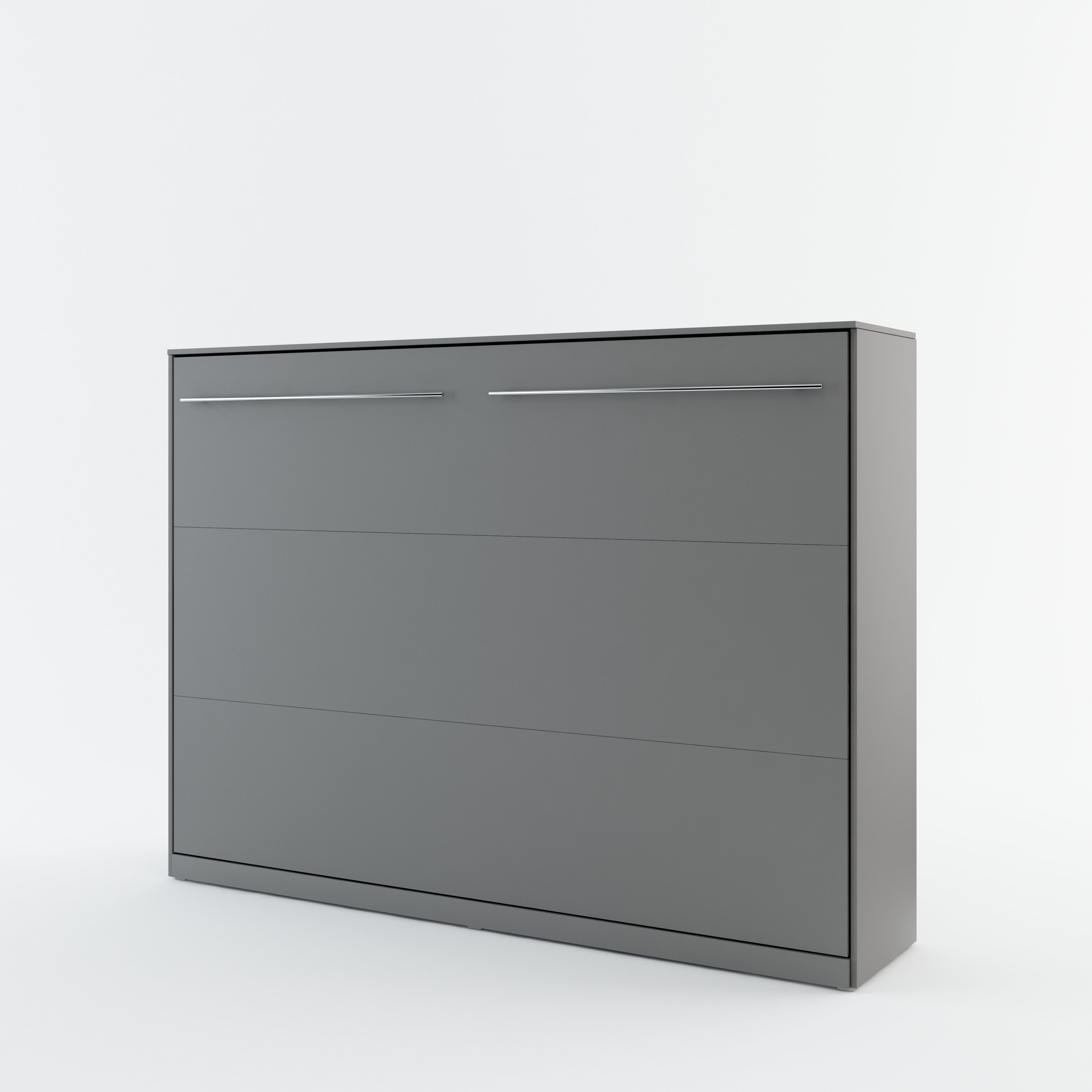 Classic Concept Horizontal Wall Bed 140cm - Grey Matt - Art Nest