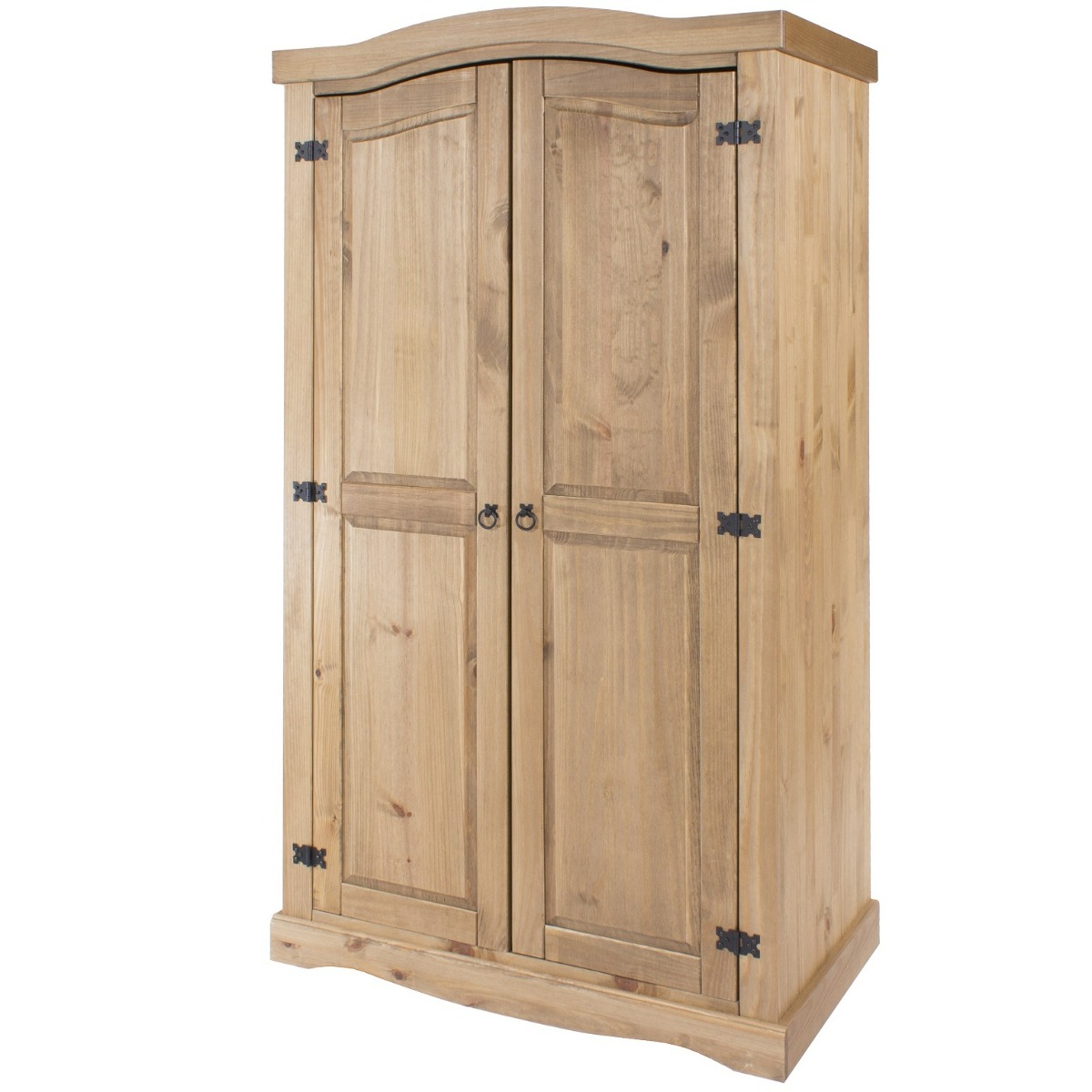 Wardrobe - CECILIA 2 Door Wardrobe Pine 99.8cm - Colton & Sawyer