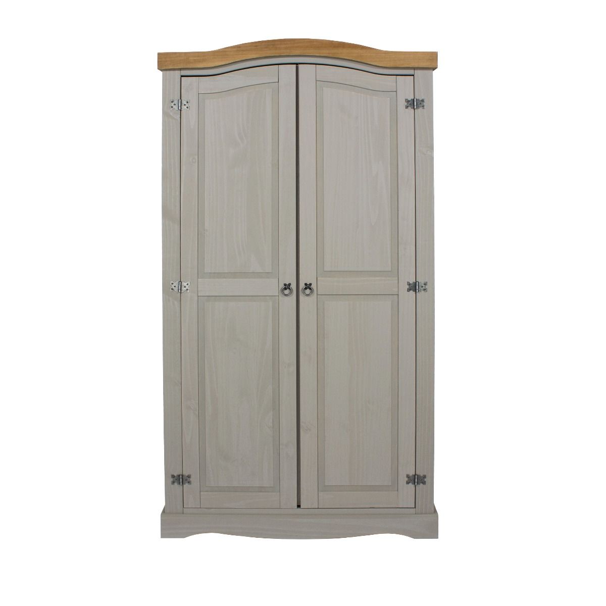 Wardrobe - CECILIA 2 Door Wardrobe Grey 99.8cm - Colton & Sawyer