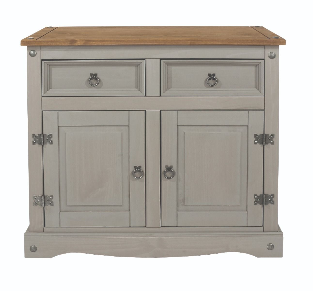Corona 2-Door 2-Drawer Small Sideboard - Grey - Colton & Sawyer