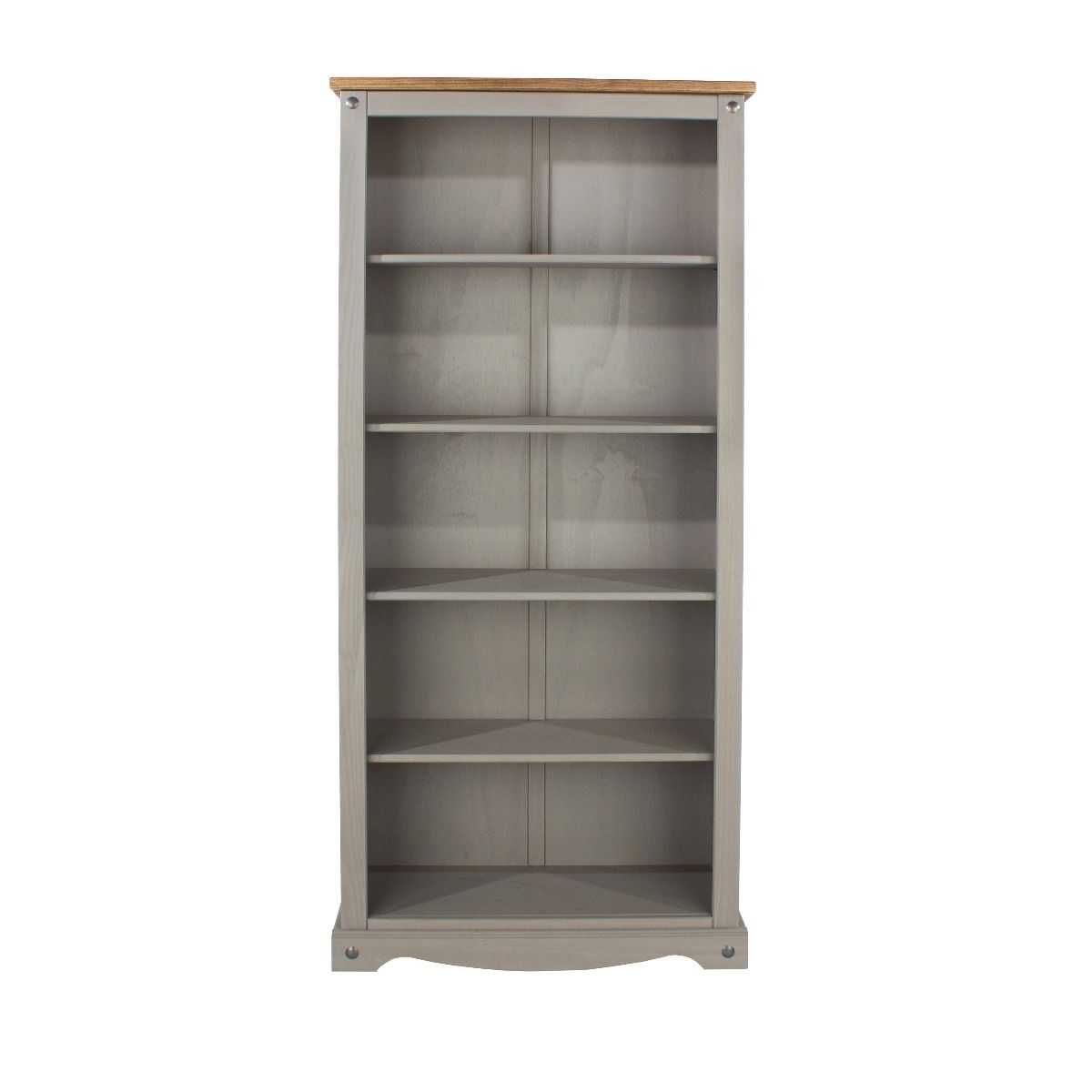 Corona Tall 5-Tier Open Bookcase - Grey - Colton & Sawyer