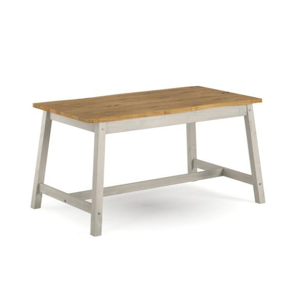 Ethans Antique Waxed Pine Large Dining Table - Grey - Colton & Sawyer