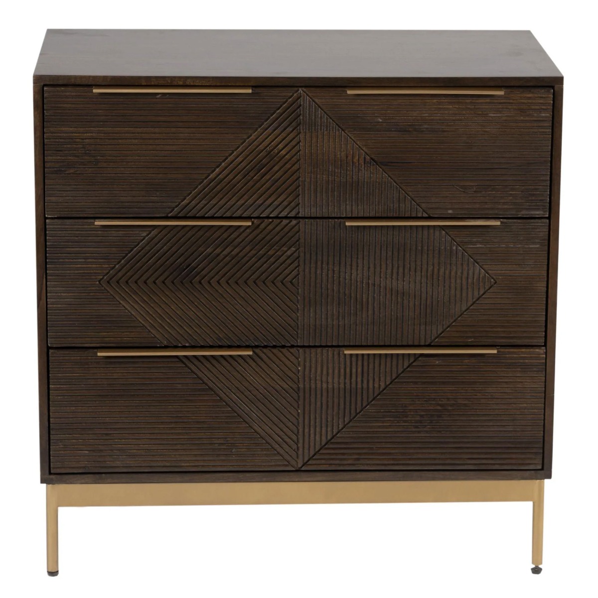 Zest Pine Finish Chest of Drawers - Large-sized, 3 Drawers - Cybil & Clive