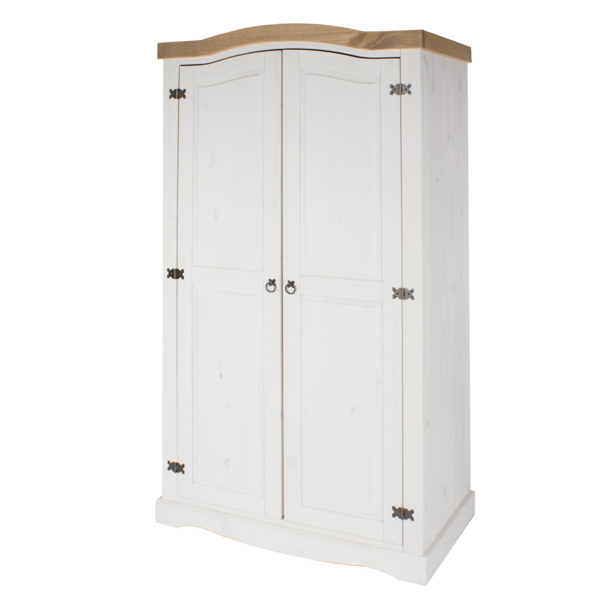 Wardrobe - COBURG 2 Door Wardrobe White 99.8cm - Colton & Sawyer