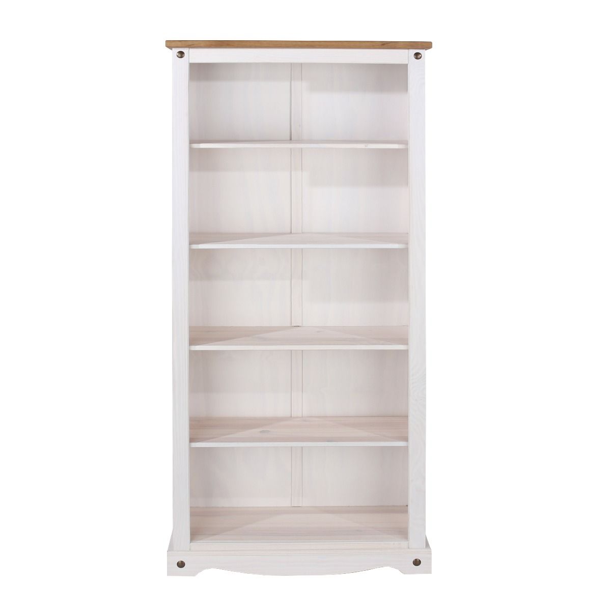 Corona Tall 5-Tier Open Bookcase - White - Colton & Sawyer