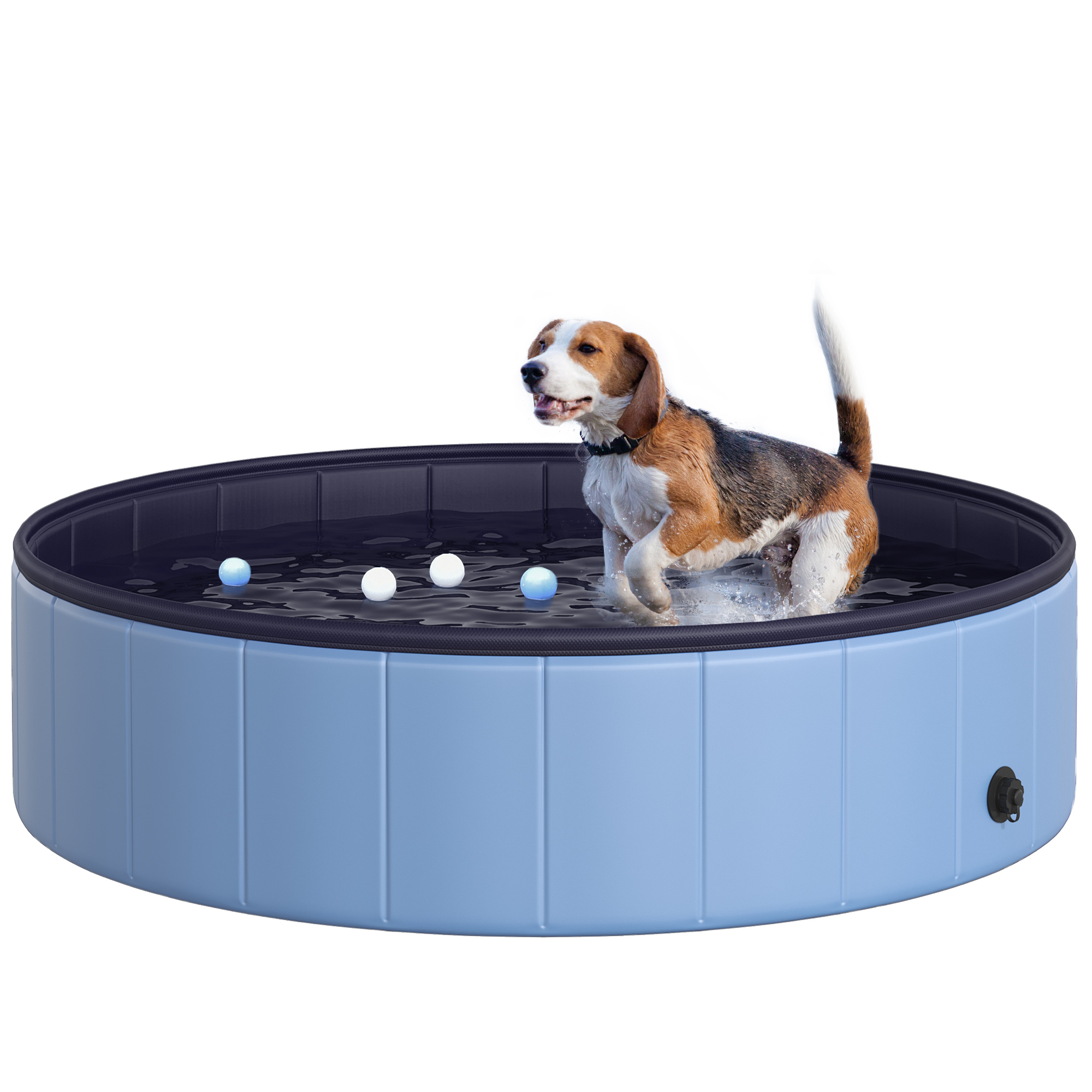 Pet Swimming Pool, Foldable, 120 cm Diameter-Blue - Life Essentials