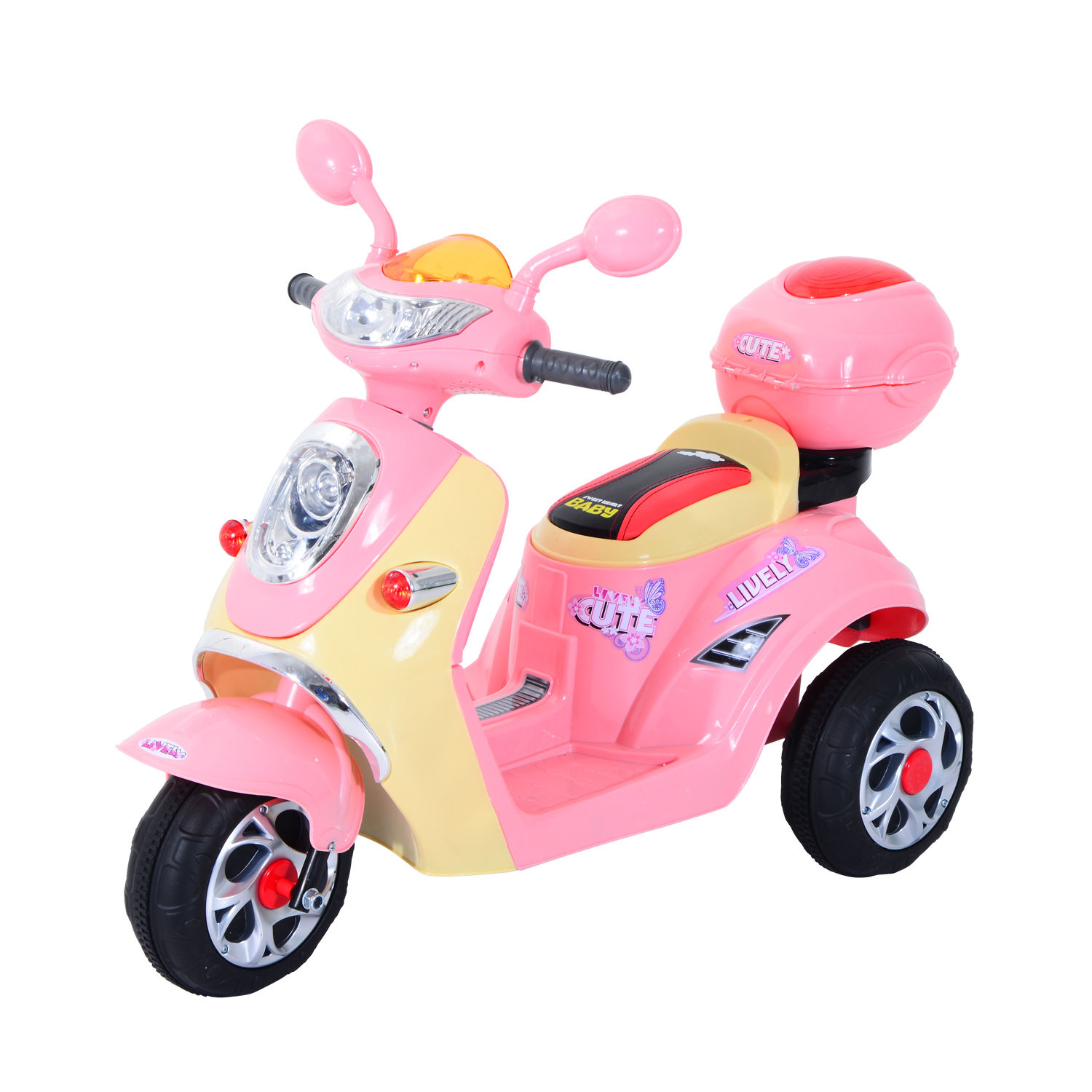 Electric Ride on Toy Tricycle Car-Pink - Life Essentials