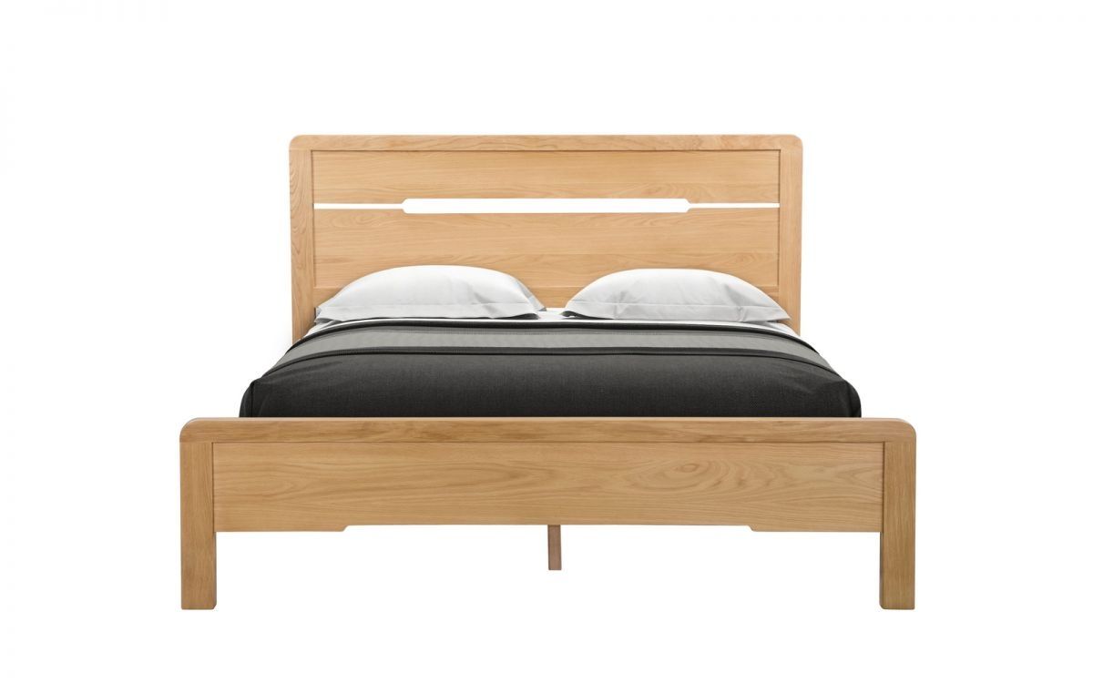 Curve Oak Bed - Double or King - Kingsize 5ft - JB Collections