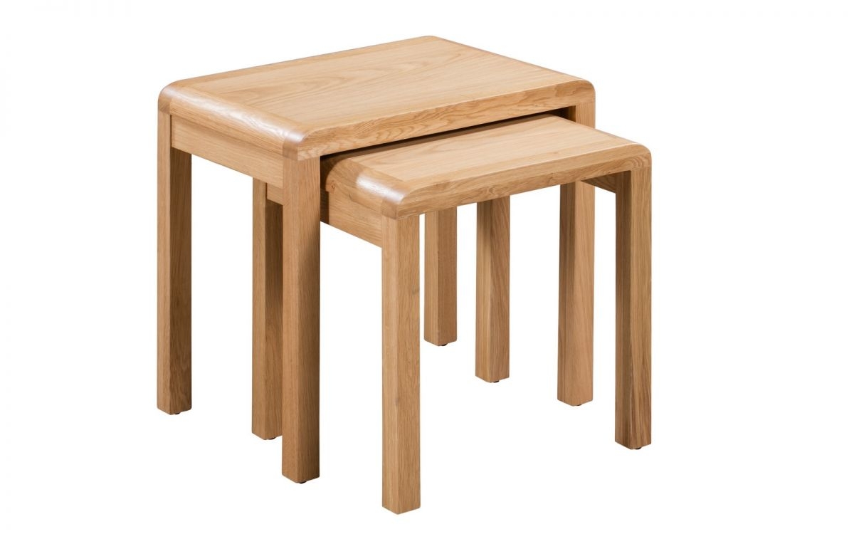 Curve Nest of Tables - Oak - JB Collections