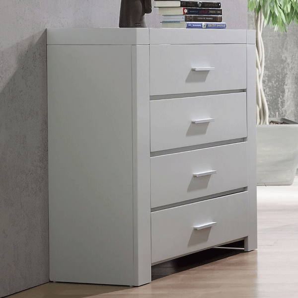 CAMBRIDGE Grey Chest of Drawers - Large-sized, 4 Drawers, Ready Assembled - Sigrid Mills