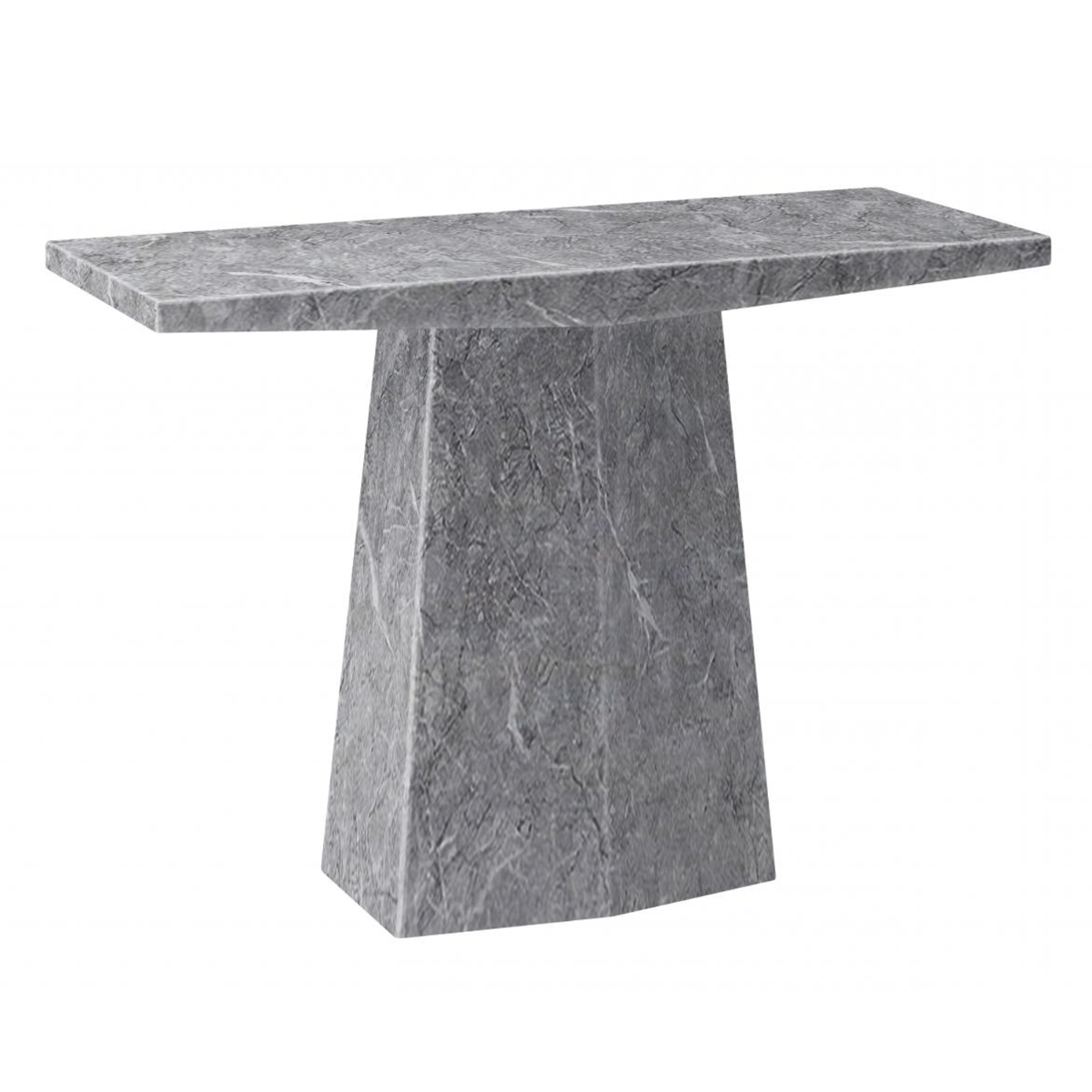 Luxurious Centerpiece for Modern Homes Sylacauga Marble Console Table Natural Stone with Lacquer Finish - Sigrid Mills