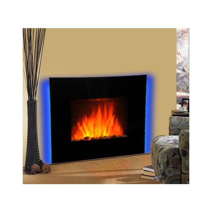 LED Curved Glass Electric Fire Place