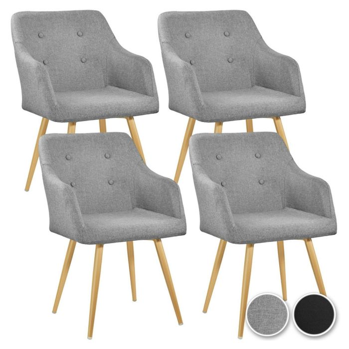 Elegant Polyester Padded Chair Gold Legs - 2 Colours