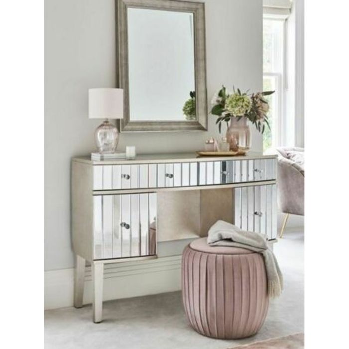 Shabby Style Mirrored Panel Dressing Table 
