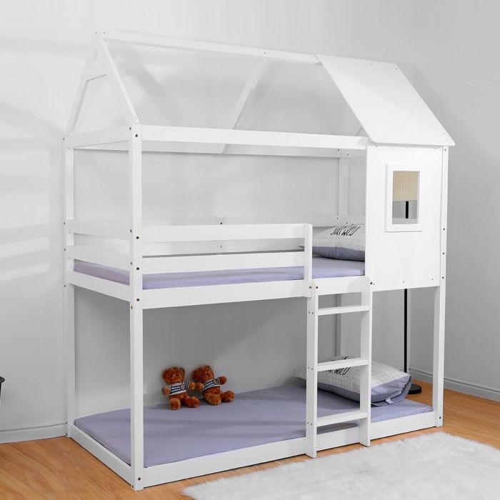 Hunter Cabin Bunk Bed With Mattress Options - White