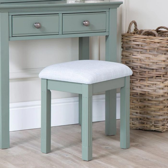 Basildon Sage Green Painted Stool