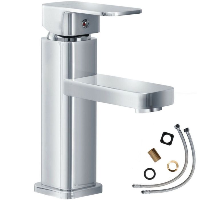 Modern Bathroom Basin Water Tap Brass Chrome One-Hand Mixer