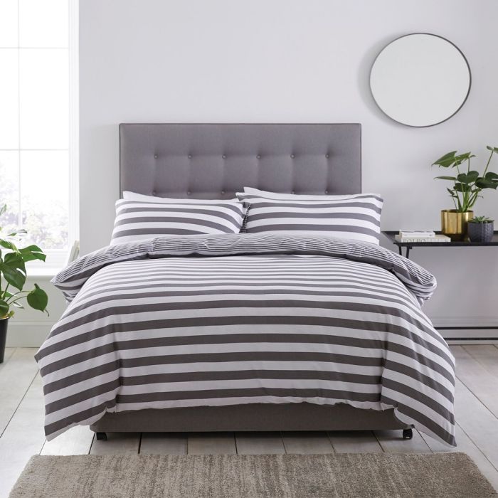 Silentnight Cotton Jersey Bedding Set Grey - 4 Sizes 