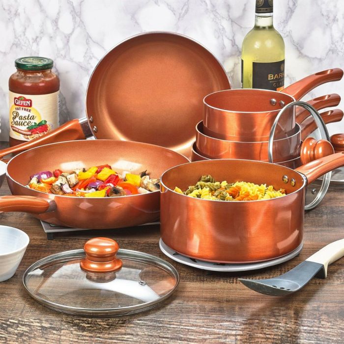 URBN-CHEF Ceramic Copper Cooking Set - 6 PCS 