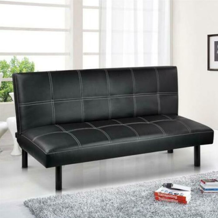 Modern Fabric 3 Seater Click-Clack Sofa Bed - 4 Colours