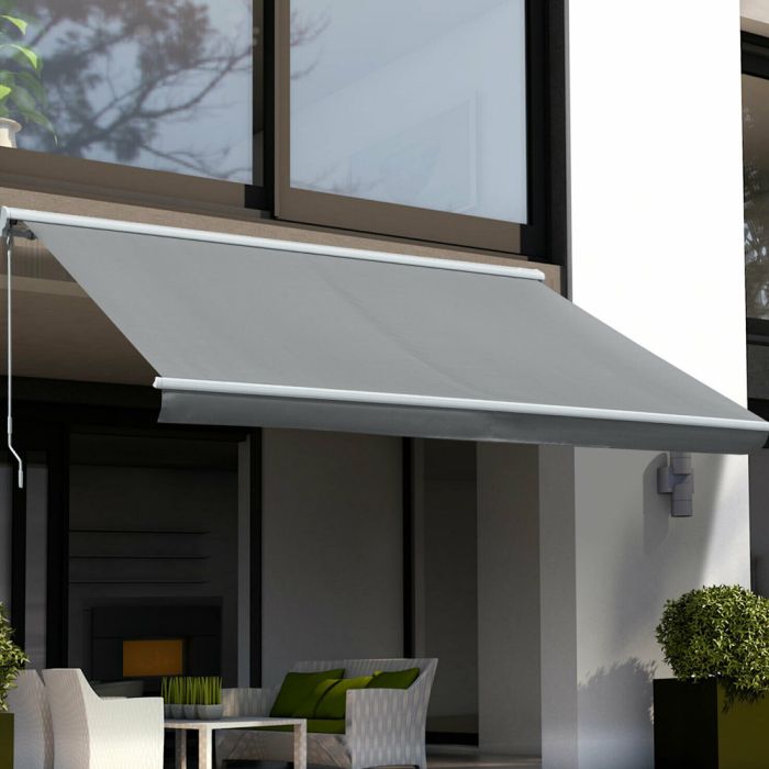 Electric Retractable Garden Awning 3m - Grey