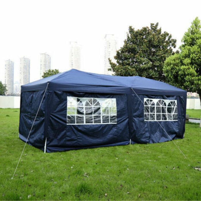 Marquee Pop Up Party Tent with Storage Bag Blue Colour - 6Mx3M