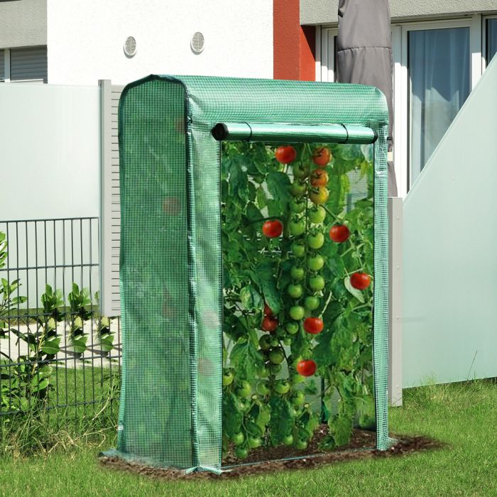 Metal Frame PVC Greenhouse Polytunnel With Zipper