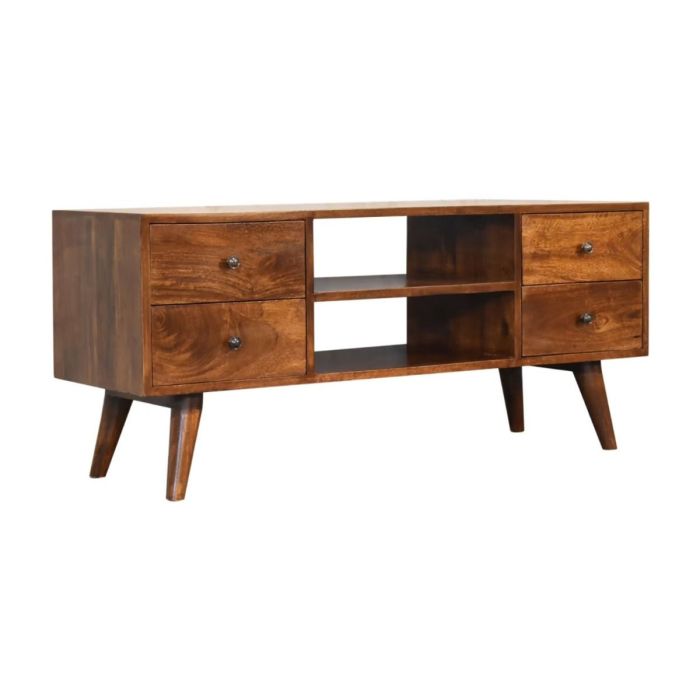 Scandinavian Styled Nordic Tv Entertainment Unit Chestnut