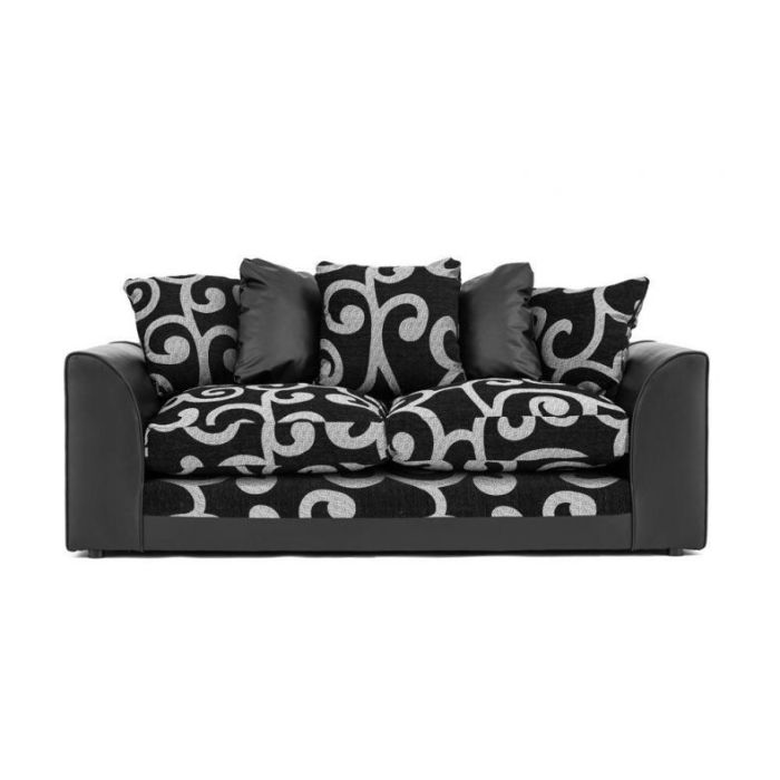 Zenith Swirl Fabric 3-Seater Sofa