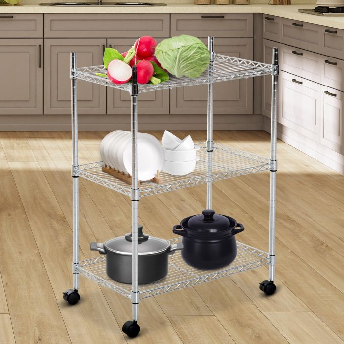 3-Tier Rolling Kitchen Shelf Cart 