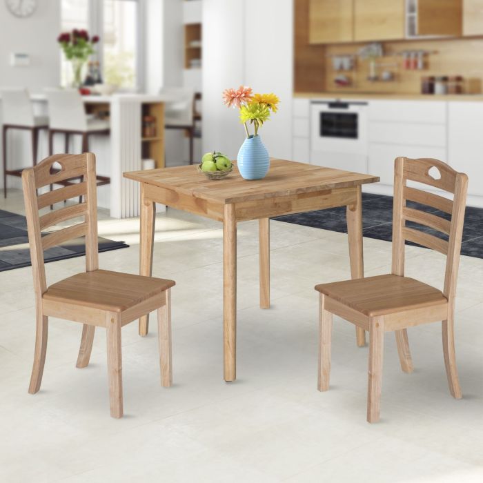 Dining Chair Set of 2 (Natural Wood Colour)