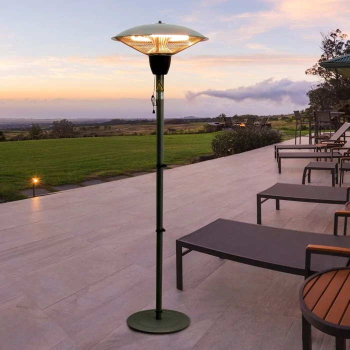 Aluminum 1500W Standing Halogen Patio Heater