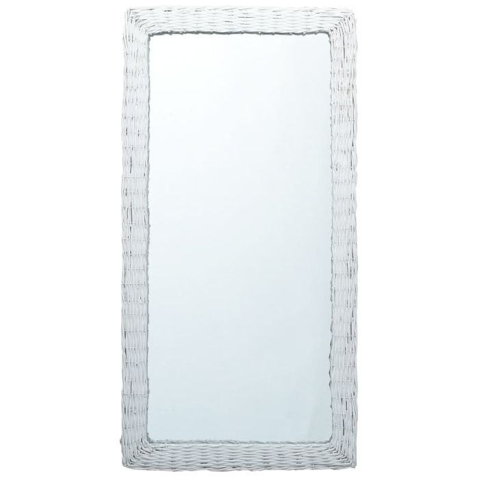 Mirror White 120x60 cm Wicker