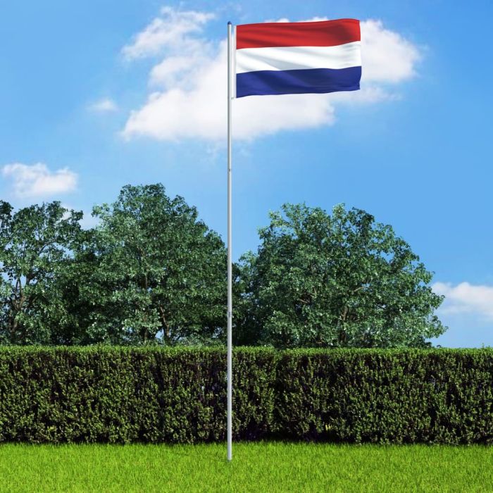 Netherlands Flag and Pole Aluminium 6 m