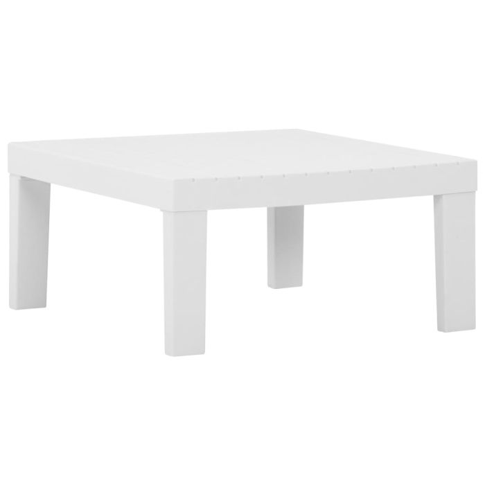 Garden Lounge Table Plastic White