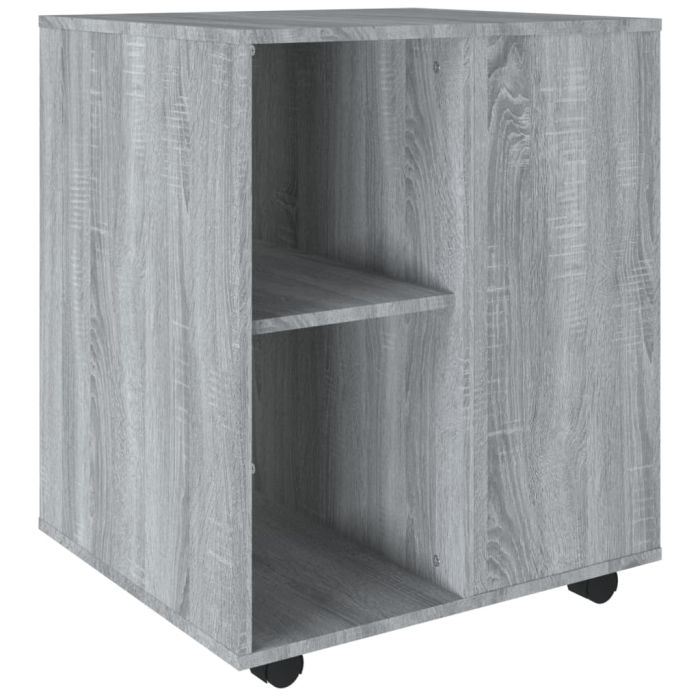Rolling Cabinet Grey Sonoma 60x53x72 cm Engineered Wood