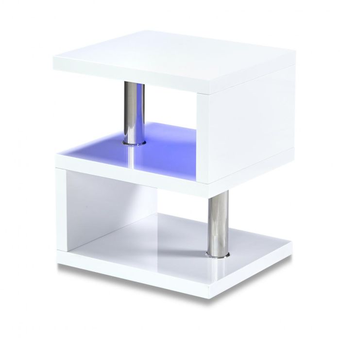 Axminster White High Gloss Occasional Table with LED