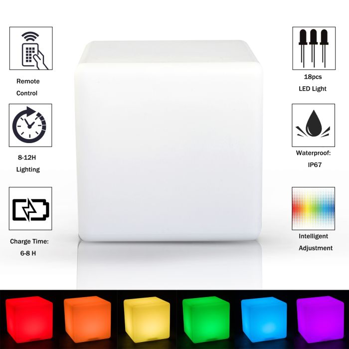 LED Cube with 16 Colours and Remote Control