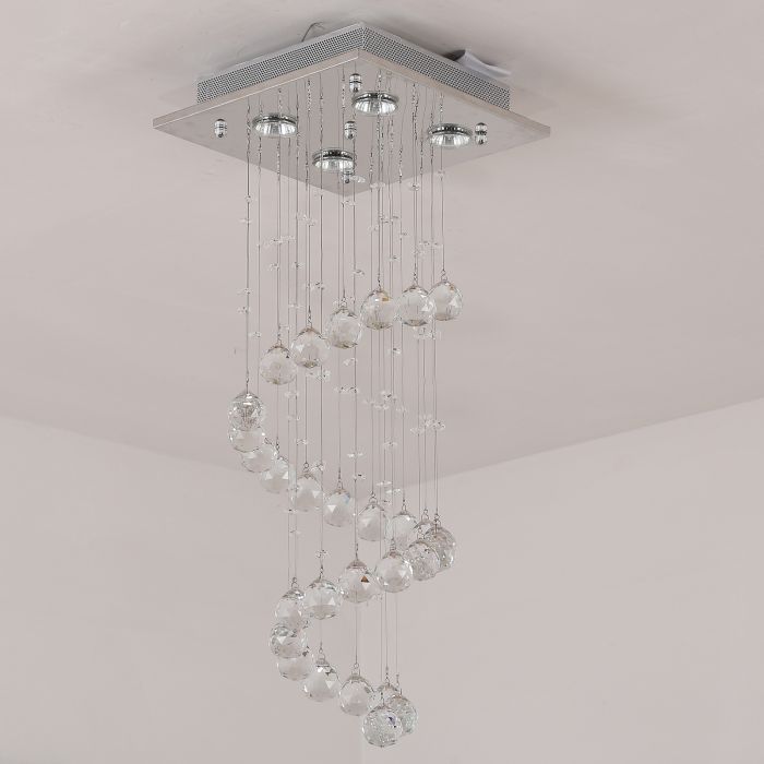 Modern Square Crystal Ceiling Lamp 