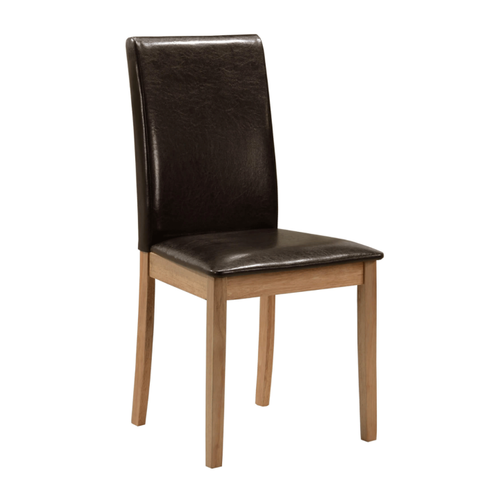 Tenby Chic Seating in Solid Rubberwood Dining Chairs Set of 2 Brown